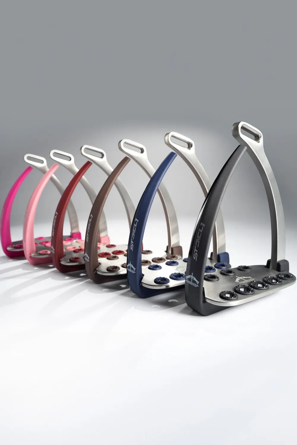Veredus Veredus|Stigbyglar & Stigläder-Säkerhetsstigbygel Steel1 Vita Svart/Svart