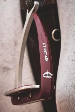 Veredus Veredus|Stigbyglar & Stigläder-Säkerhetsstigbygel Steel1 Vita Bordeaux/Silver