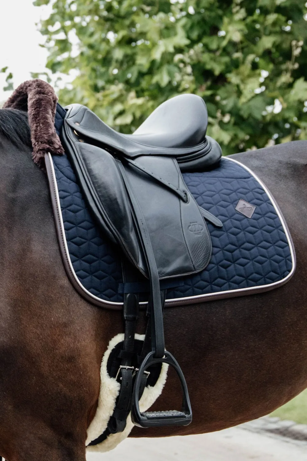 Kentucky Horsewear Schabrak & Huvor-Skin Friendly Schabrak Navy