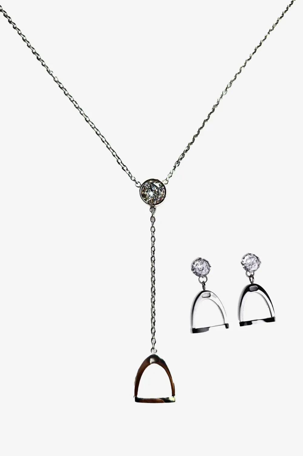 Odelberg Jewelry Odelberg Jewelry|Örhängen & Armband-Smyckespaket Stigbygel + Kristall Silver