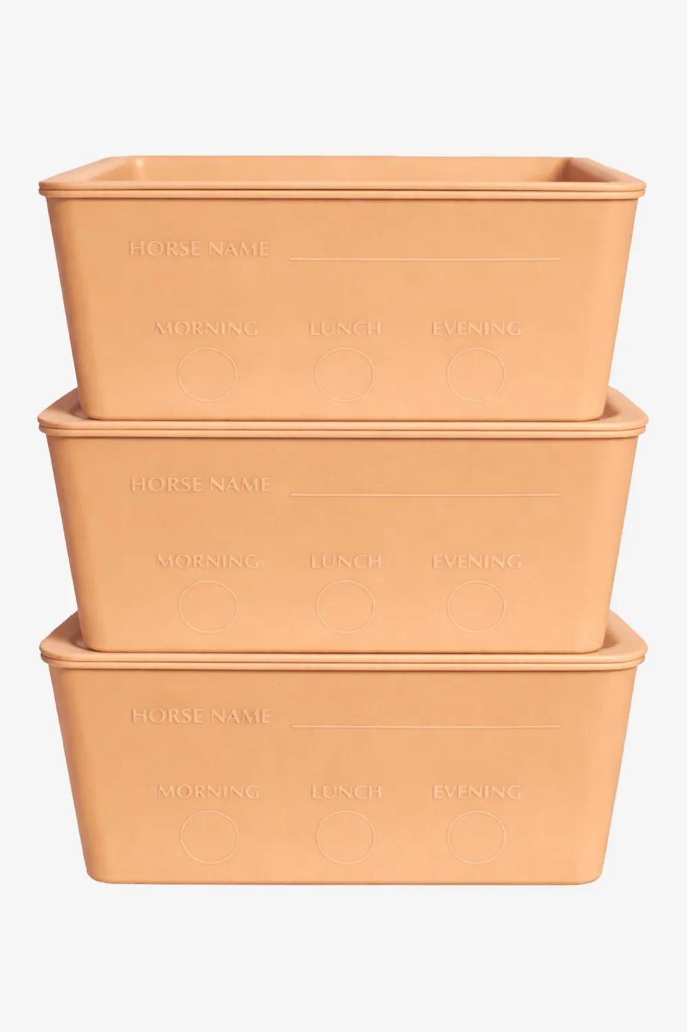 Grooming Deluxe Grooming Deluxe|Utfodring & Hinkar-Stallpaket Foderlådor M Lock 3-pack Beige 3,5L