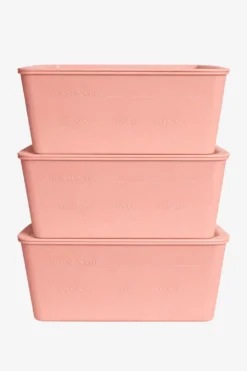Grooming Deluxe Grooming Deluxe|Utfodring & Hinkar-Stallpaket Foderlådor 3-pack Old Rose 3,5L