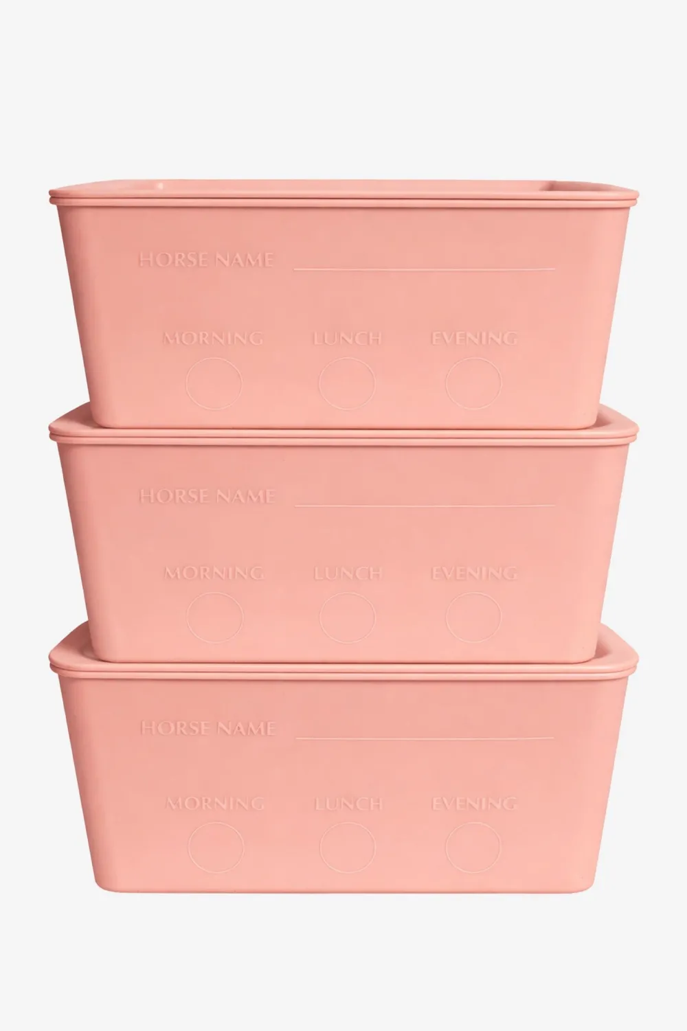 Grooming Deluxe Grooming Deluxe|Utfodring & Hinkar-Stallpaket Foderlådor 3-pack Old Rose 3,5L