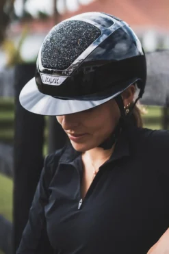 Kask Kask|Ridhjälmar-Star Lady Pure Shine Svart Crystals Midnight Mixture Volcano