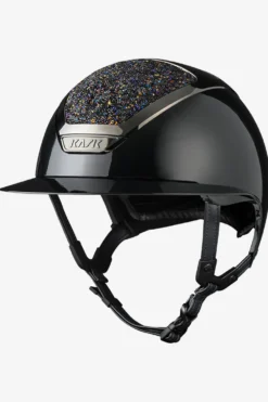 Kask Kask|Ridhjälmar-Star Lady Pure Shine Svart Crystals Midnight Mixture Volcano