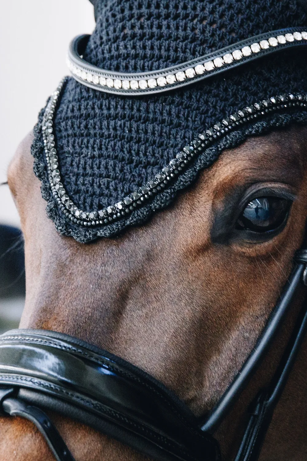 Kentucky Horsewear Schabrak & Huvor-Stone & Pearl Lång Huva Svart