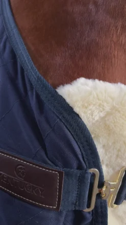 Kentucky Horsewear Hästtäcken & Flughuvor|Kentucky Horsewear-Täckesförlängare Fårskinn Svart