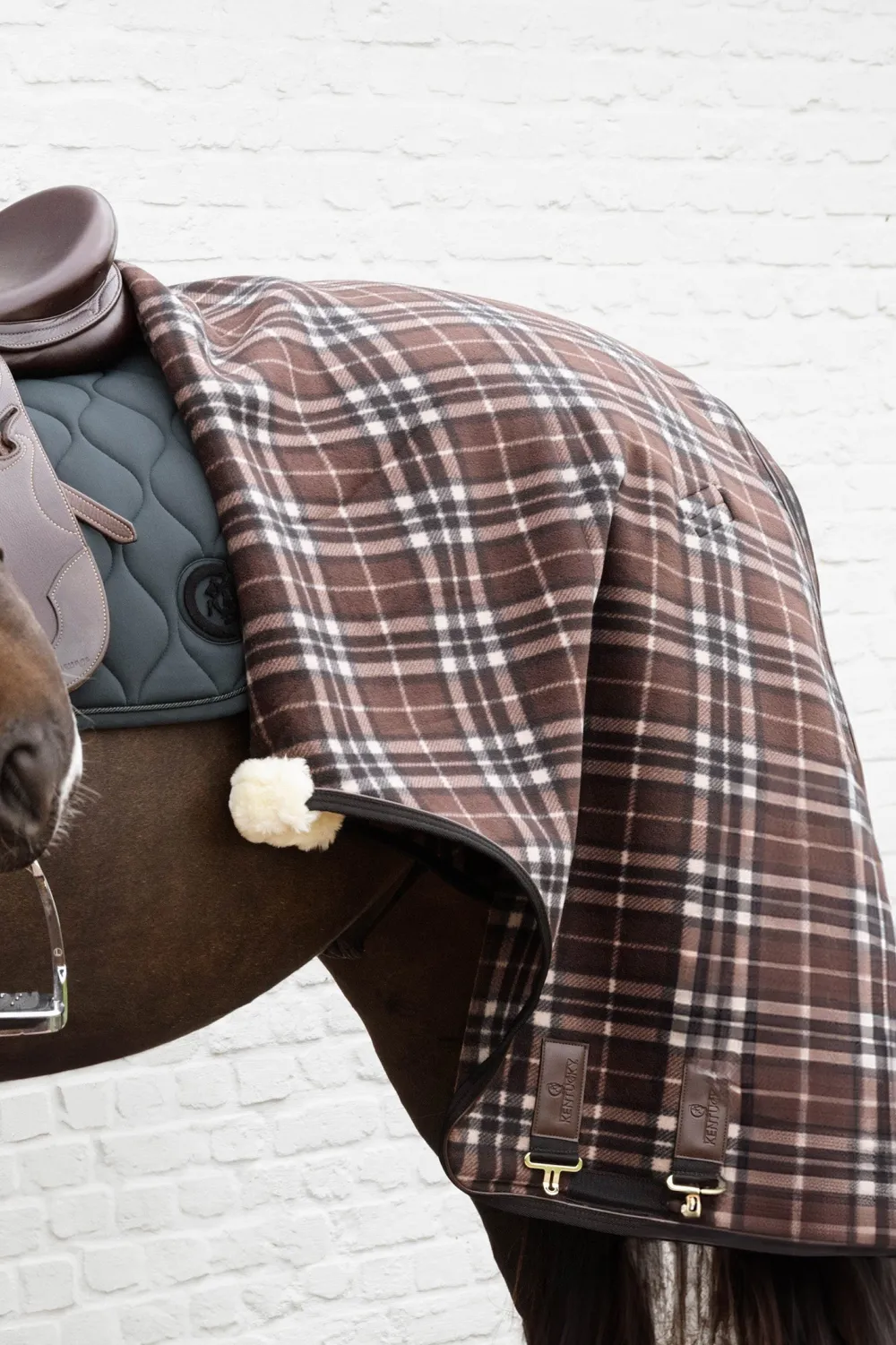 Kentucky Horsewear Hästtäcken & Flughuvor|Kentucky Horsewear-Tjockt Fleecetäcke Brun