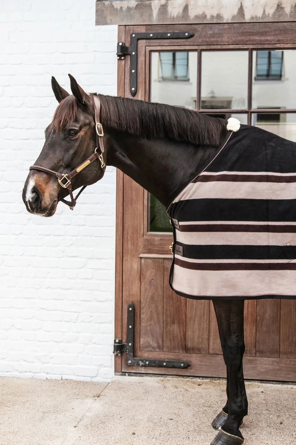 Kentucky Horsewear Hästtäcken & Flughuvor|Kentucky Horsewear-Tjockt Fleecetäcke Brun/Beige