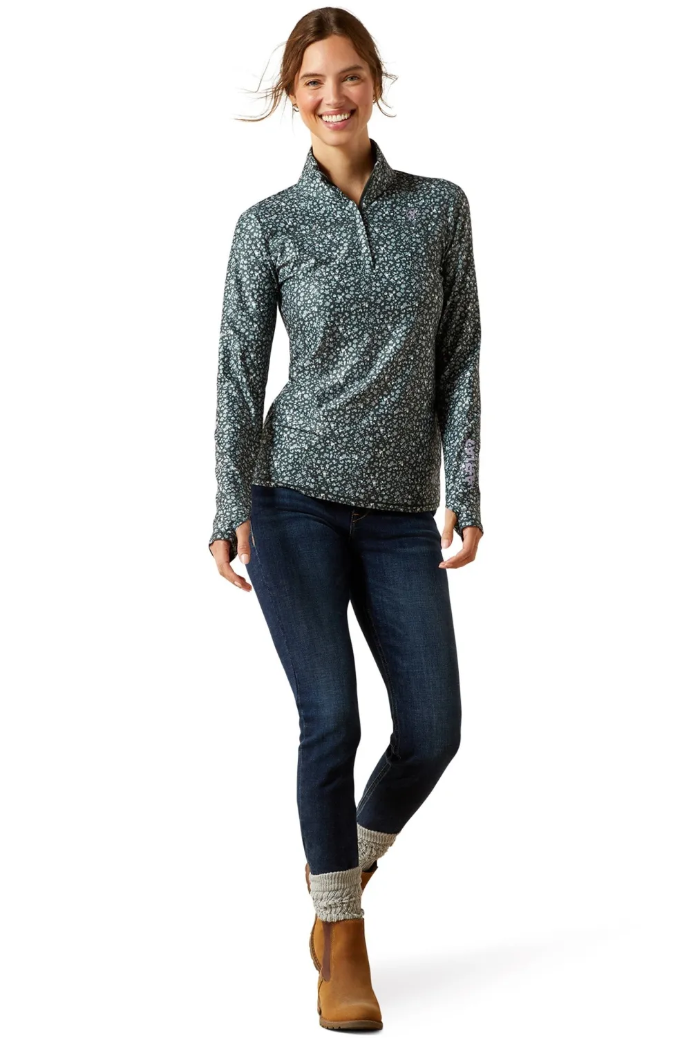 Ariat Ariat|Tröjor & Toppar-Tröja owe 3.0 Grön Print