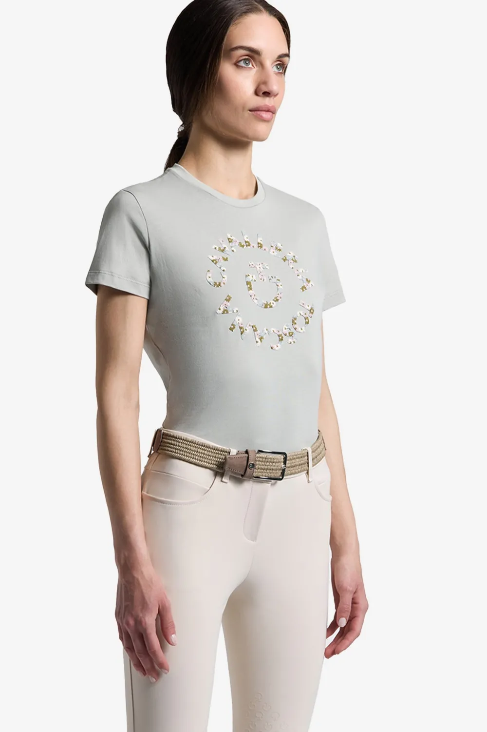 Cavalleria Toscana Cavalleria Toscana|Tröjor & Toppar-T-shirt Blomma Belgian Block