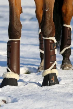 Kentucky Horsewear Kentucky Horsewear|Benskydd & Benlindor-Turnout Damasker Läder Fram Brun