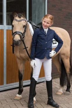 Barn QHP Qhp|Kavajer & Skjortor-Tävlingskavaj Juliet Junior Blå