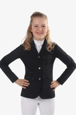 Barn QHP Qhp|Kavajer & Skjortor-Tävlingskavaj Juliet Junior Svart