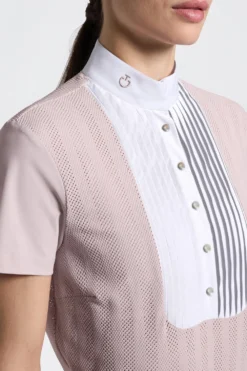 Cavalleria Toscana Cavalleria Toscana|Tröjor & Toppar-Tävlingkjorta Jacquard Violet Ice/Vit
