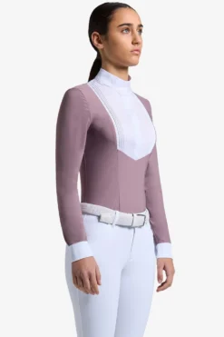 Barn Cavalleria Toscana Cavalleria Toscana|Kavajer & Skjortor-Tävlingstopp Junior Jersey Grape Shake