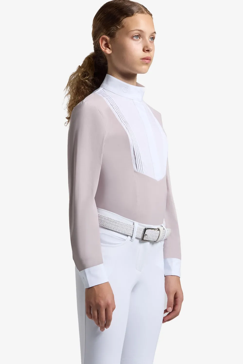 Barn Cavalleria Toscana Cavalleria Toscana|Tröjor & Toppar-Tävlingstopp Junior Violet Ice