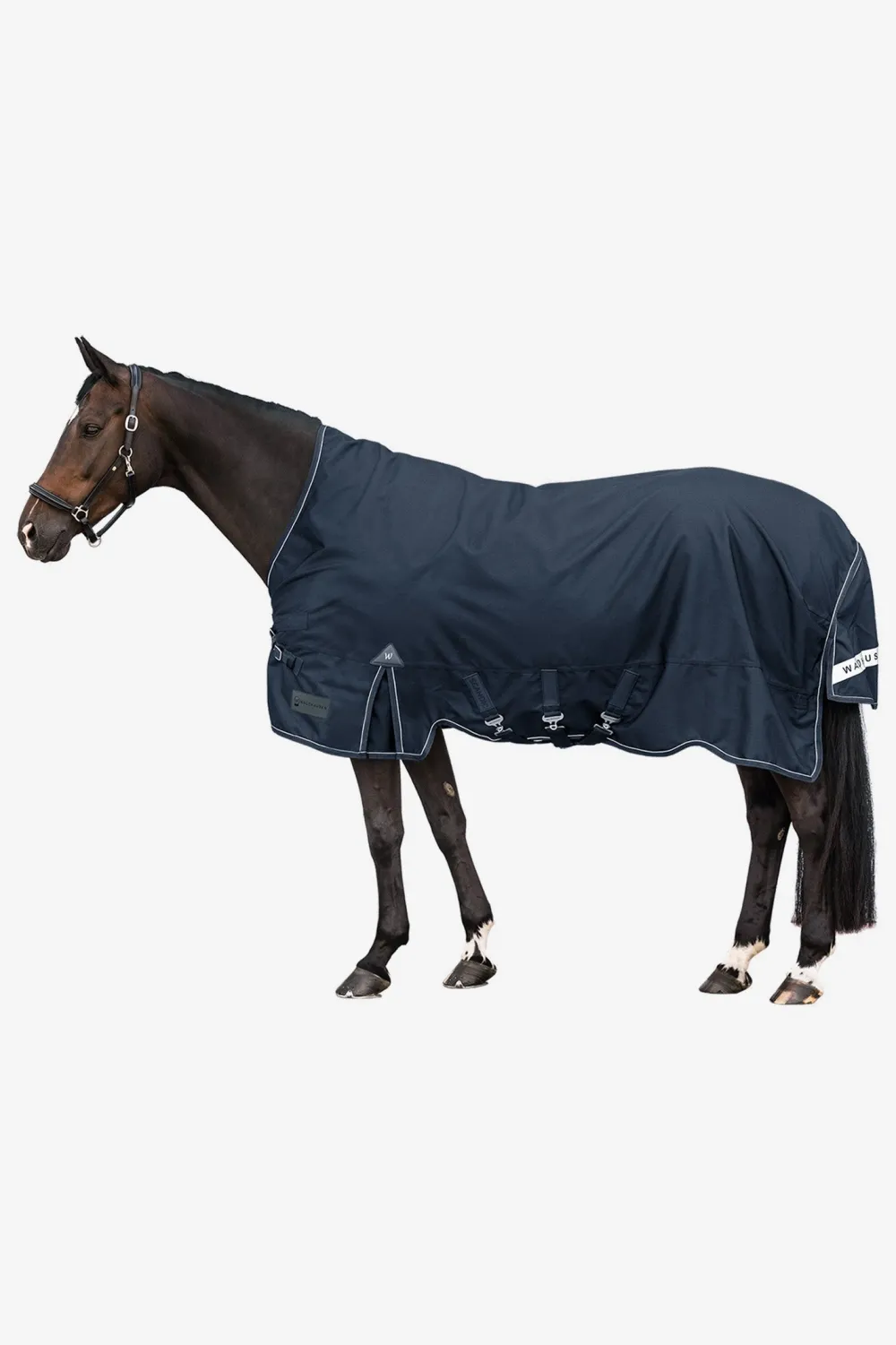 Waldhausen Hästtäcken & Flughuvor-Utetäcke Scandic Halvhals 200g Night Blue