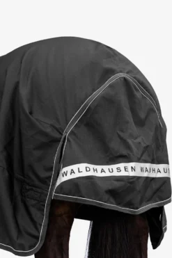 Waldhausen Hästtäcken & Flughuvor-Utetäcke Scandic Halvhals 200 g Svart