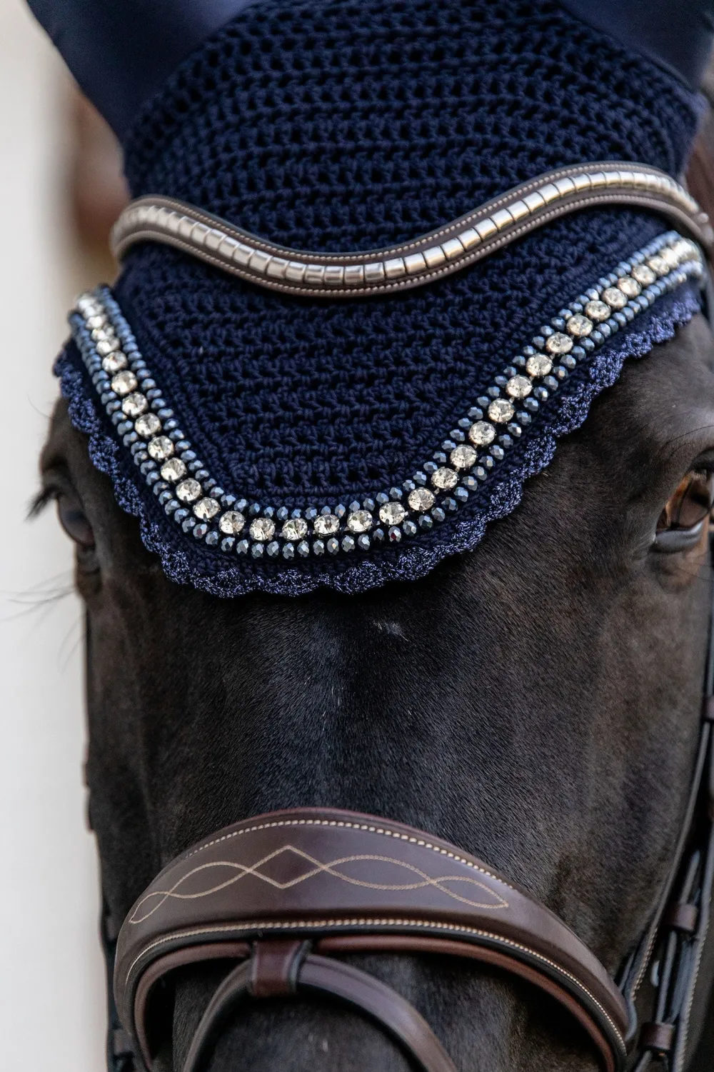 Kentucky Horsewear Schabrak & Huvor-Wellington Huva Big Stone & Pearl Navy