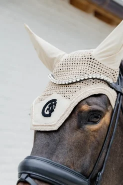 Kentucky Horsewear Kentucky Horsewear|Schabrak & Huvor-Wellington Huva Soundless 3D Logo Beige
