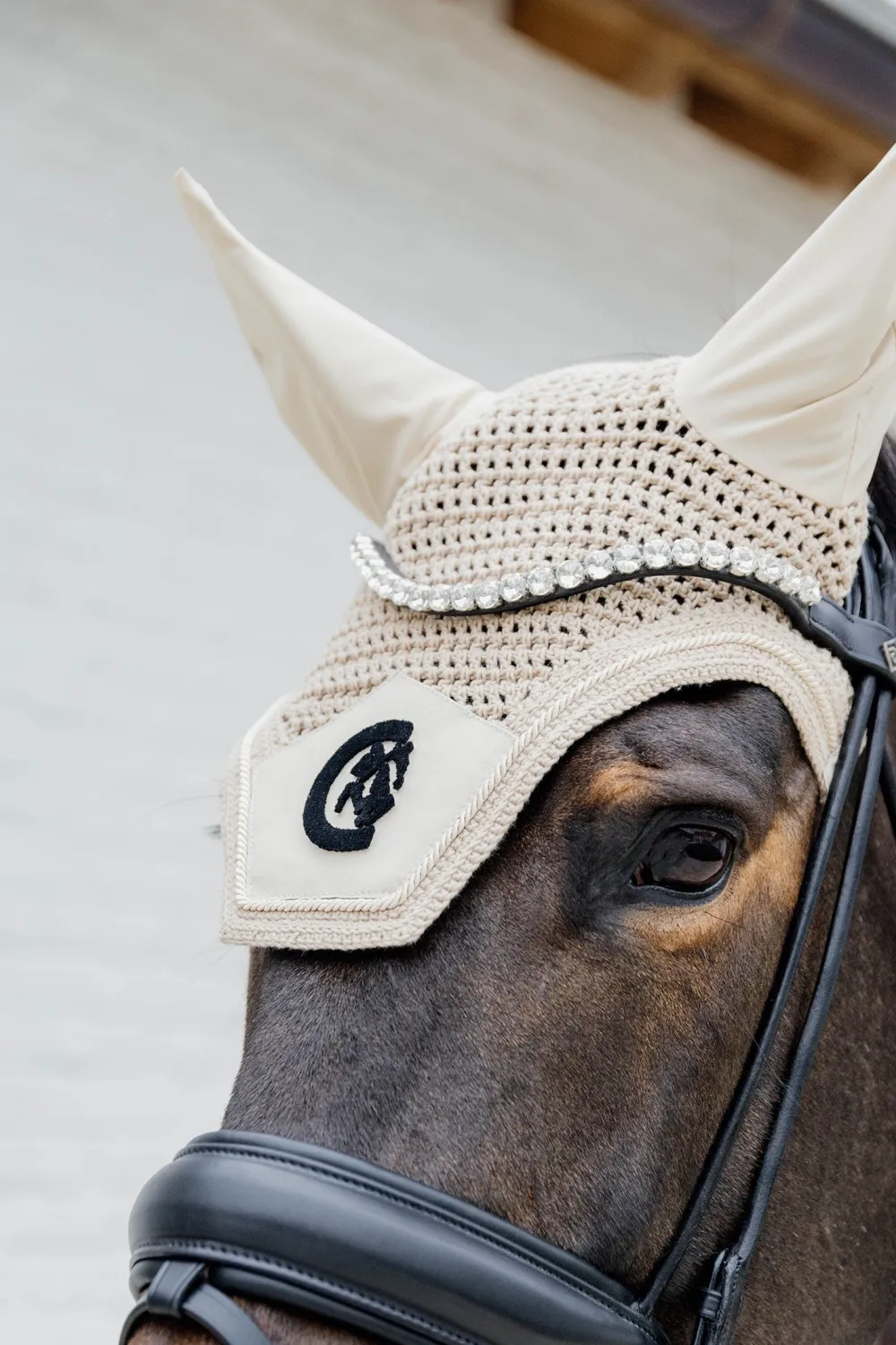 Kentucky Horsewear Kentucky Horsewear|Schabrak & Huvor-Wellington Huva Soundless 3D Logo Beige