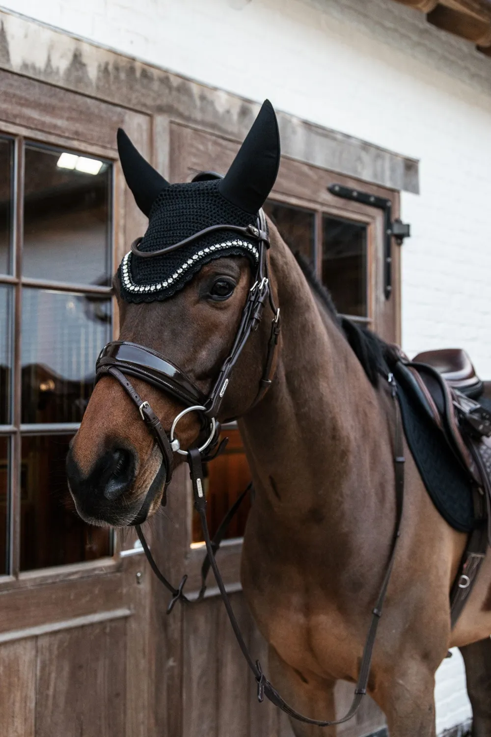 Kentucky Horsewear Kentucky Horsewear|Schabrak & Huvor-Wellington Isolerad Huva Big Stone Stone & Pearl Svart