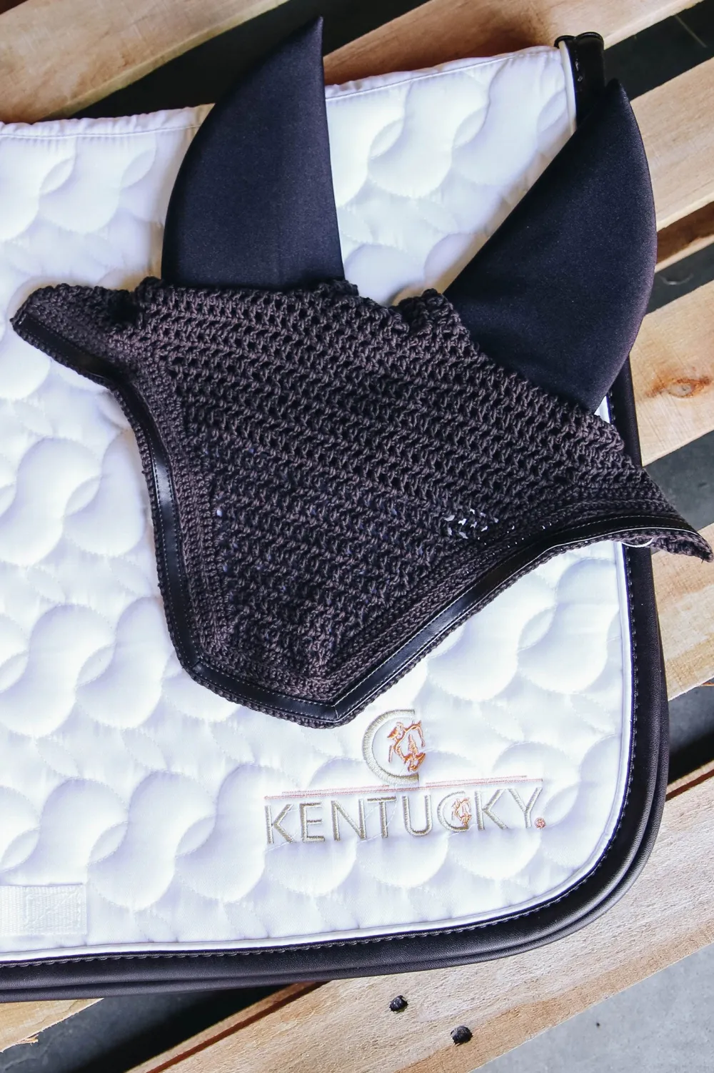 Kentucky Horsewear Schabrak & Huvor-Wellington Isolerad Huva Läder Brun